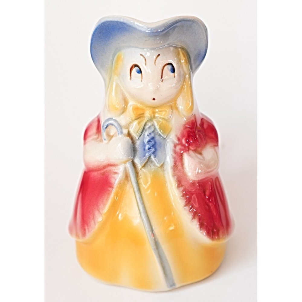 Vintage Shawnee Pottery Bo Peep Pitcher Colourful Figural Made in the USA 1940's